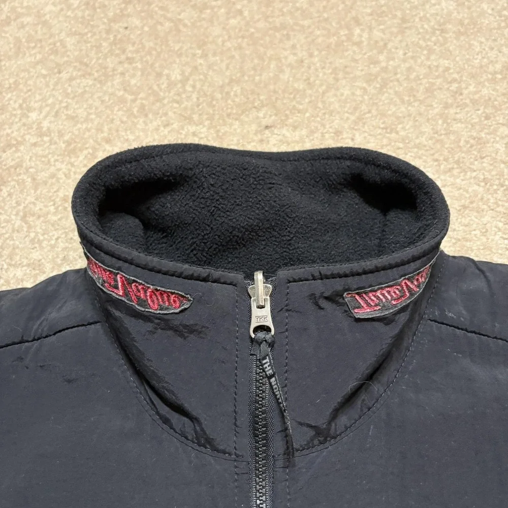 Vtg The North Face‎ Denali Fleece Jacket Mens XL Black Racing McDonalds USA 90s